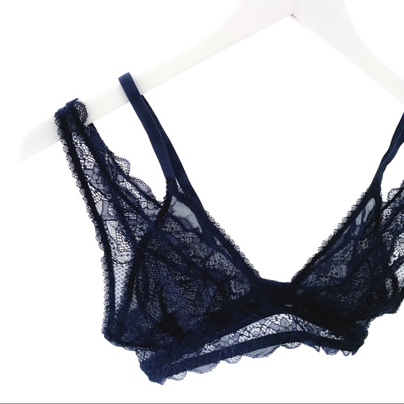 The Provocateur Sexy Lacy Bralette -Dark Blue - Picture 6 of 8